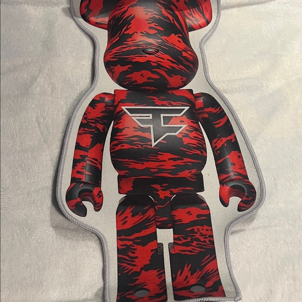 Red and Black Bear brick Faze clan. Accent rug